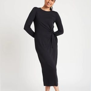 Kit and Ace Brushed Long Sleeve Tie Dress NWT